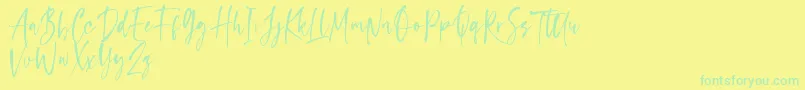 capappa Font – Green Fonts on Yellow Background