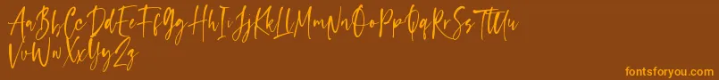 capappa Font – Orange Fonts on Brown Background