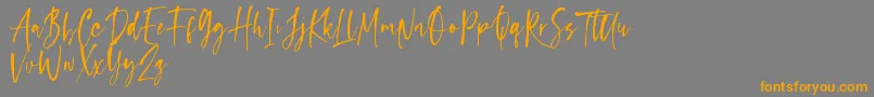 Police capappa – polices orange sur fond gris