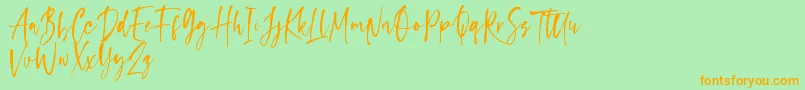 capappa Font – Orange Fonts on Green Background