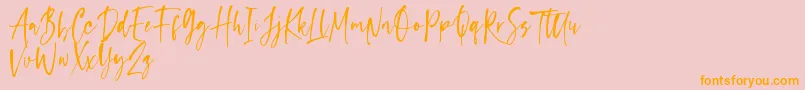capappa Font – Orange Fonts on Pink Background