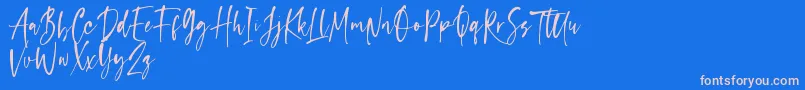 capappa Font – Pink Fonts on Blue Background