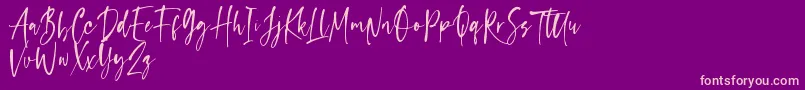 capappa Font – Pink Fonts on Purple Background