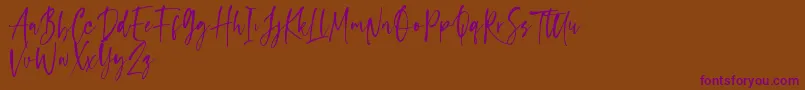 capappa Font – Purple Fonts on Brown Background