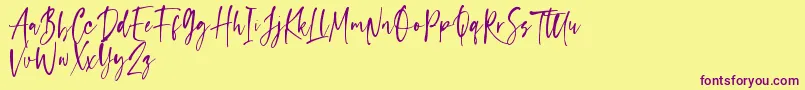 capappa Font – Purple Fonts on Yellow Background