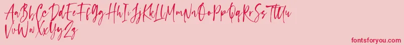 capappa Font – Red Fonts on Pink Background