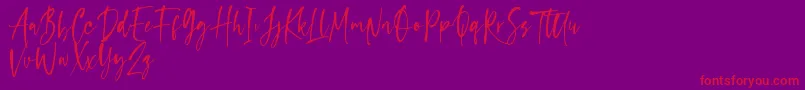 capappa Font – Red Fonts on Purple Background