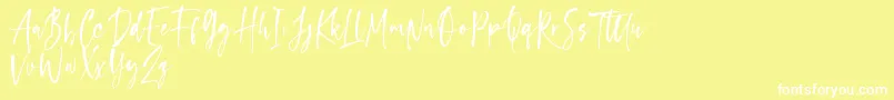 フォントcapappa – 黄色い背景に白い文字