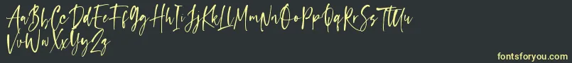 capappa Font – Yellow Fonts on Black Background