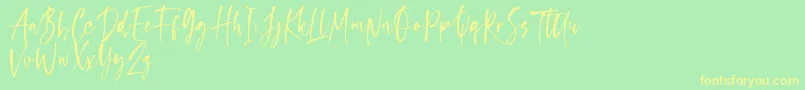 capappa Font – Yellow Fonts on Green Background