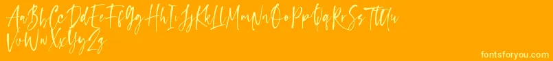 capappa Font – Yellow Fonts on Orange Background
