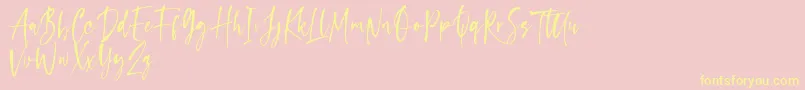 capappa Font – Yellow Fonts on Pink Background