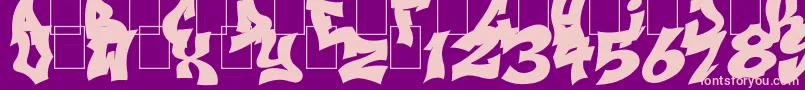 NextUpsBlack Font – Pink Fonts on Purple Background
