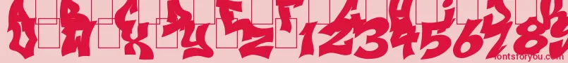 NextUpsBlack Font – Red Fonts on Pink Background
