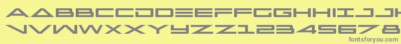 フォントcapella – 黄色の背景に灰色の文字