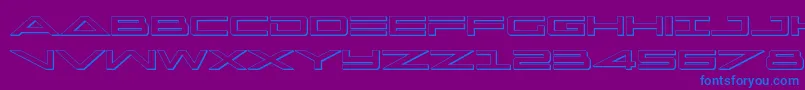 capella3d Font – Blue Fonts on Purple Background