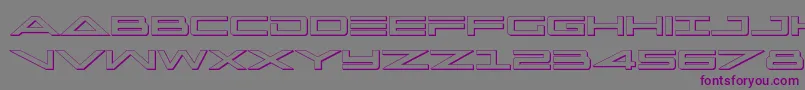 Czcionka capella3d – fioletowe czcionki na szarym tle
