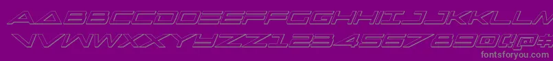 capella3dcondital Font – Gray Fonts on Purple Background