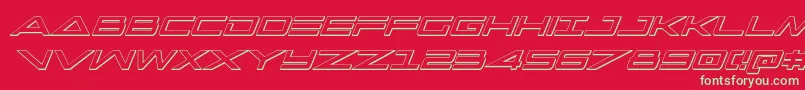 フォントcapella3dcondital – 赤い背景に緑の文字