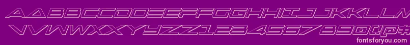 capella3dcondital Font – Pink Fonts on Purple Background
