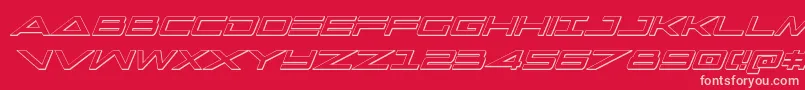 capella3dcondital Font – Pink Fonts on Red Background