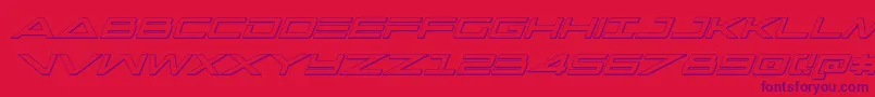 capella3dcondital Font – Purple Fonts on Red Background