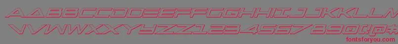 フォントcapella3dcondital – 赤い文字の灰色の背景
