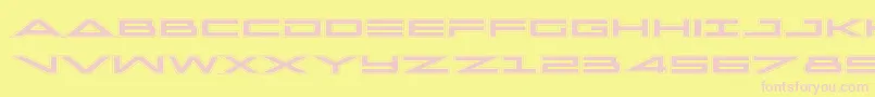 フォントcapellaacad – ピンクのフォント、黄色の背景