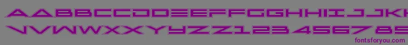フォントcapellaacad – 紫色のフォント、灰色の背景