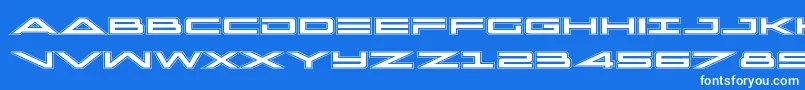capellaacad Font – White Fonts on Blue Background