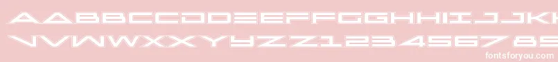 capellaacad-Schriftart – Weiße Schriften auf rosa Hintergrund