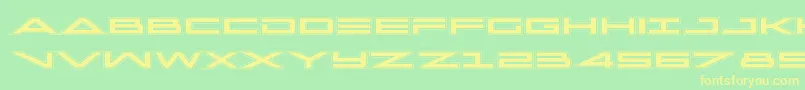 フォントcapellaacad – 黄色の文字が緑の背景にあります