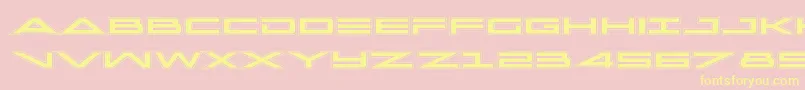 capellaacad-Schriftart – Gelbe Schriften auf rosa Hintergrund