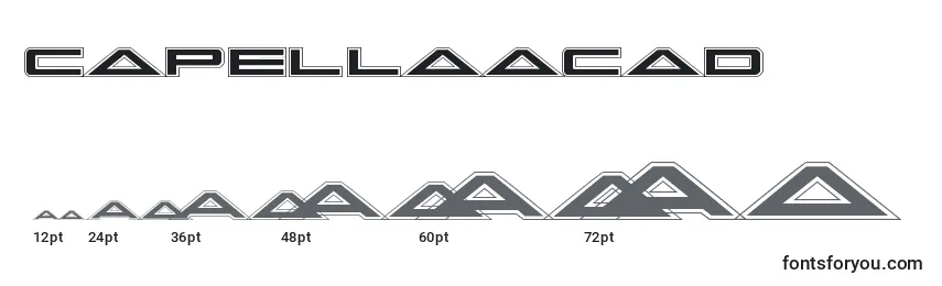 Capellaacad (122735) Font Sizes