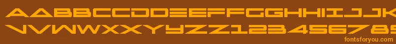 capellabold Font – Orange Fonts on Brown Background