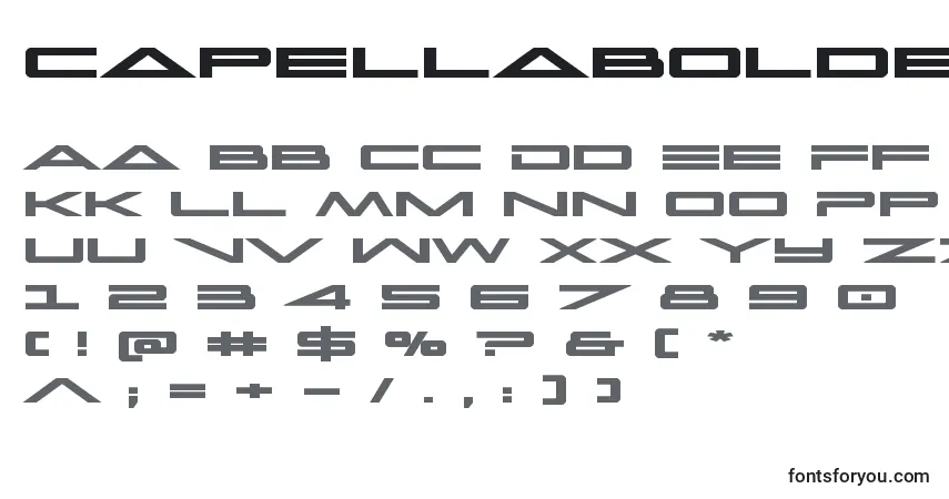 Capellaboldexpand (122738)-fontti – aakkoset, numerot, erikoismerkit