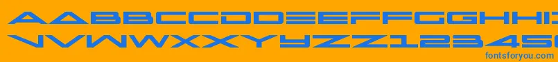 capellaboldexpand Font – Blue Fonts on Orange Background