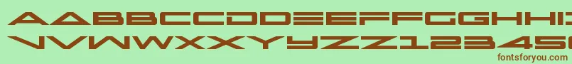 capellaboldexpand Font – Brown Fonts on Green Background