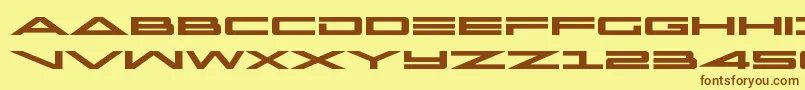 capellaboldexpand Font – Brown Fonts on Yellow Background