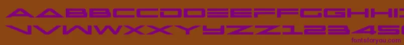 capellaboldexpand Font – Purple Fonts on Brown Background