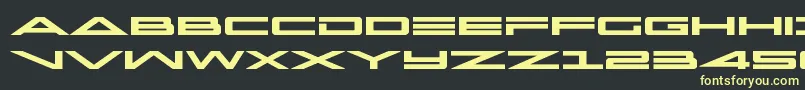 capellaboldexpand Font – Yellow Fonts on Black Background