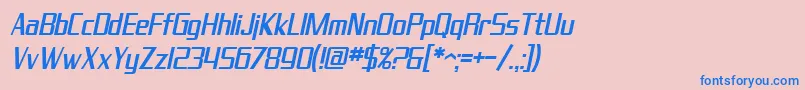 SfTheraminGothicCondensedOblique Font – Blue Fonts on Pink Background