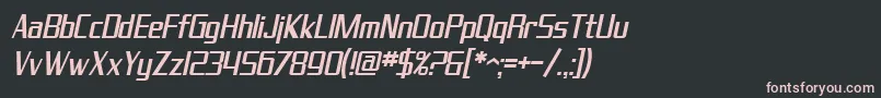 SfTheraminGothicCondensedOblique Font – Pink Fonts on Black Background