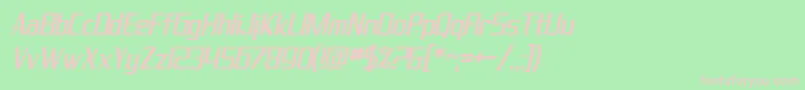 SfTheraminGothicCondensedOblique Font – Pink Fonts on Green Background