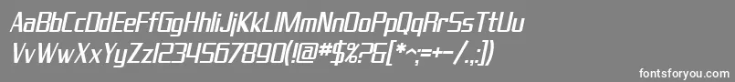 SfTheraminGothicCondensedOblique Font – White Fonts on Gray Background