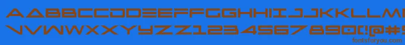 capellacond Font – Brown Fonts on Blue Background