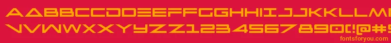 フォントcapellacond – 赤い背景にオレンジの文字