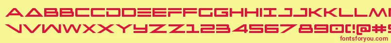capellacond-Schriftart – Rote Schriften auf gelbem Hintergrund