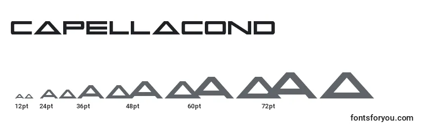 Размеры шрифта Capellacond (122741)