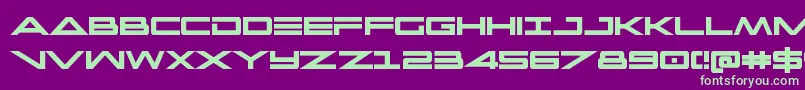 capellacondbold Font – Green Fonts on Purple Background